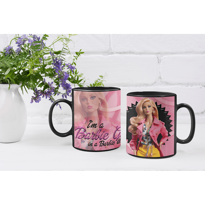 10 Artes Caneca Barbie Arquivos Editável 