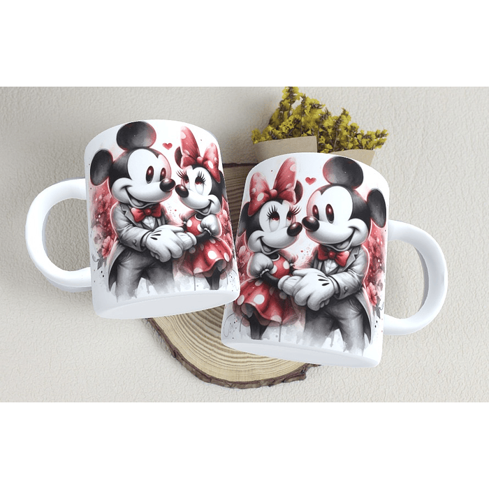 15 Artes Caneca Dia dos Namorados  Mickey e Minnie Arquivos em Jpg