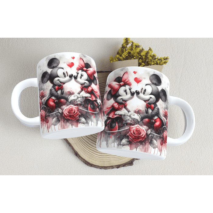 15 Artes Caneca Dia dos Namorados  Mickey e Minnie Arquivos em Jpg