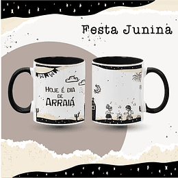 8 Artes para Caneca São João Festa Junina Xilografia Arquivo em Jpg