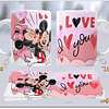 20 Artes para Caneca Dia dos Namorados Mickey e Minnie Arquivo Editável 