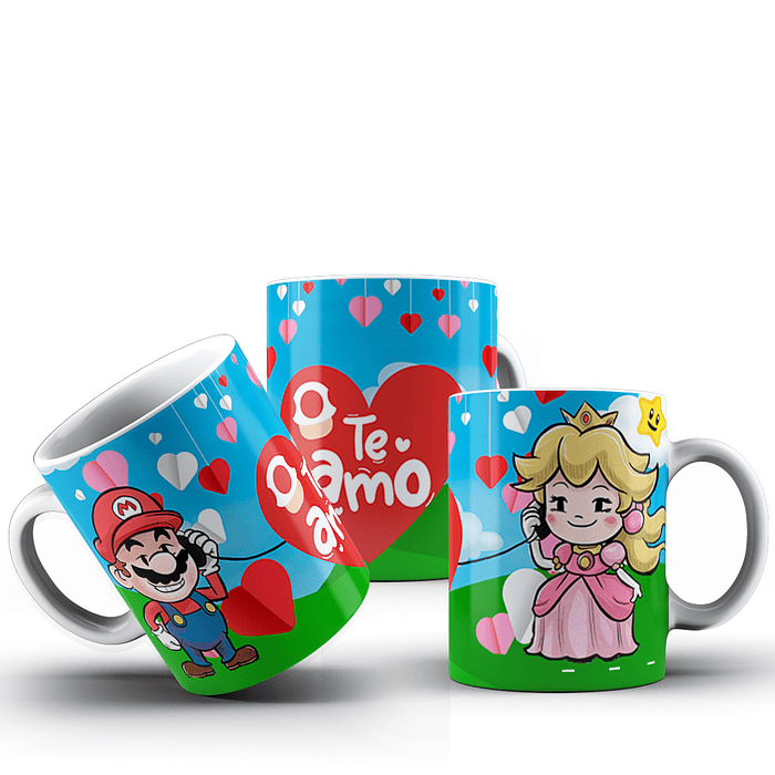 10 Artes para Caneca Super Mario Lover Dia dos Namorados Arquivo em Jpg 