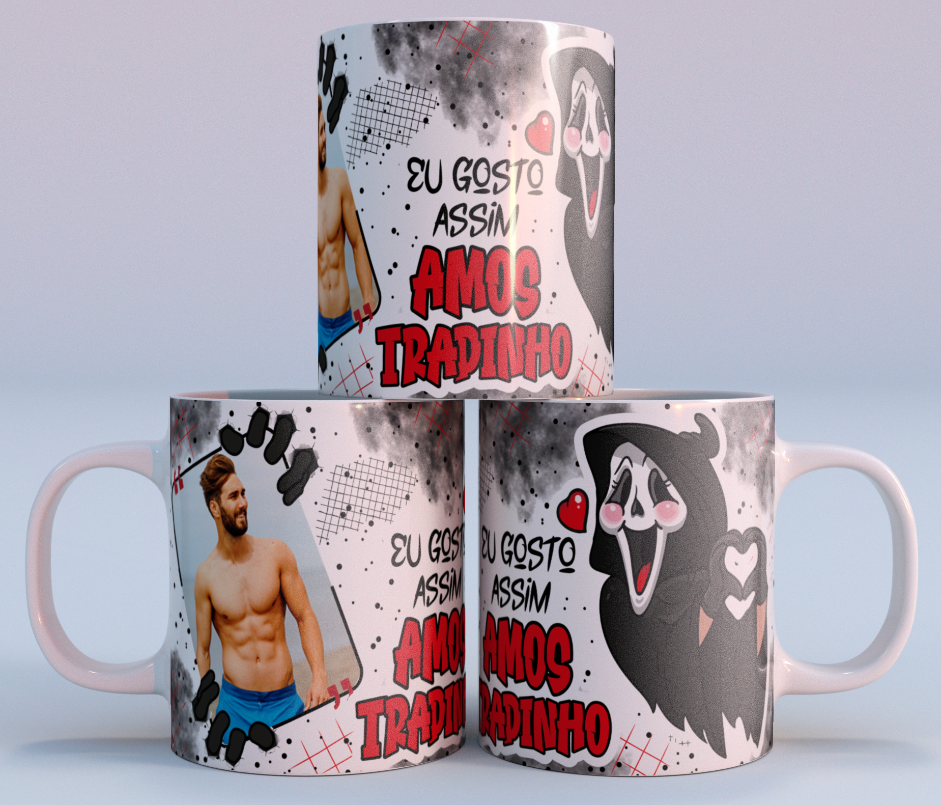 4 Artes Caneca Eu gosto Assim Amostradinho Arquivo em Png  3