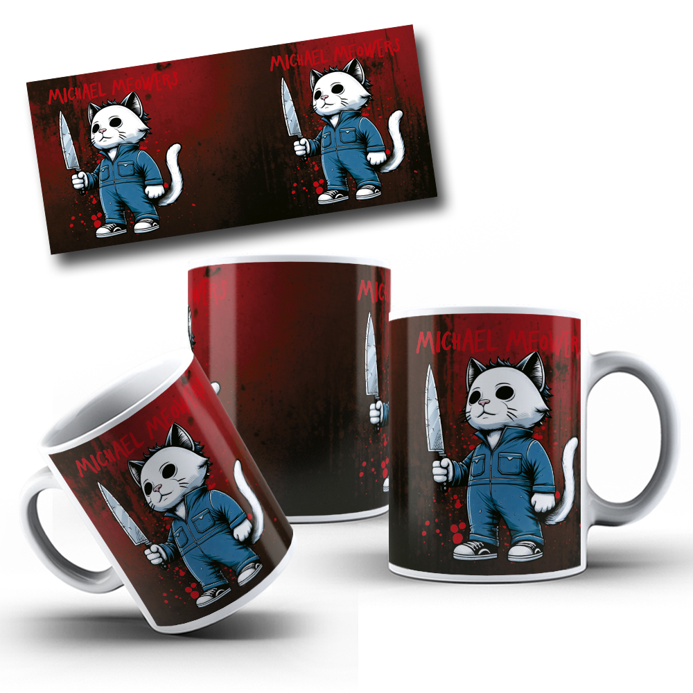 10 Artes para Caneca Gatinhos Cute Arquivo Editável 5
