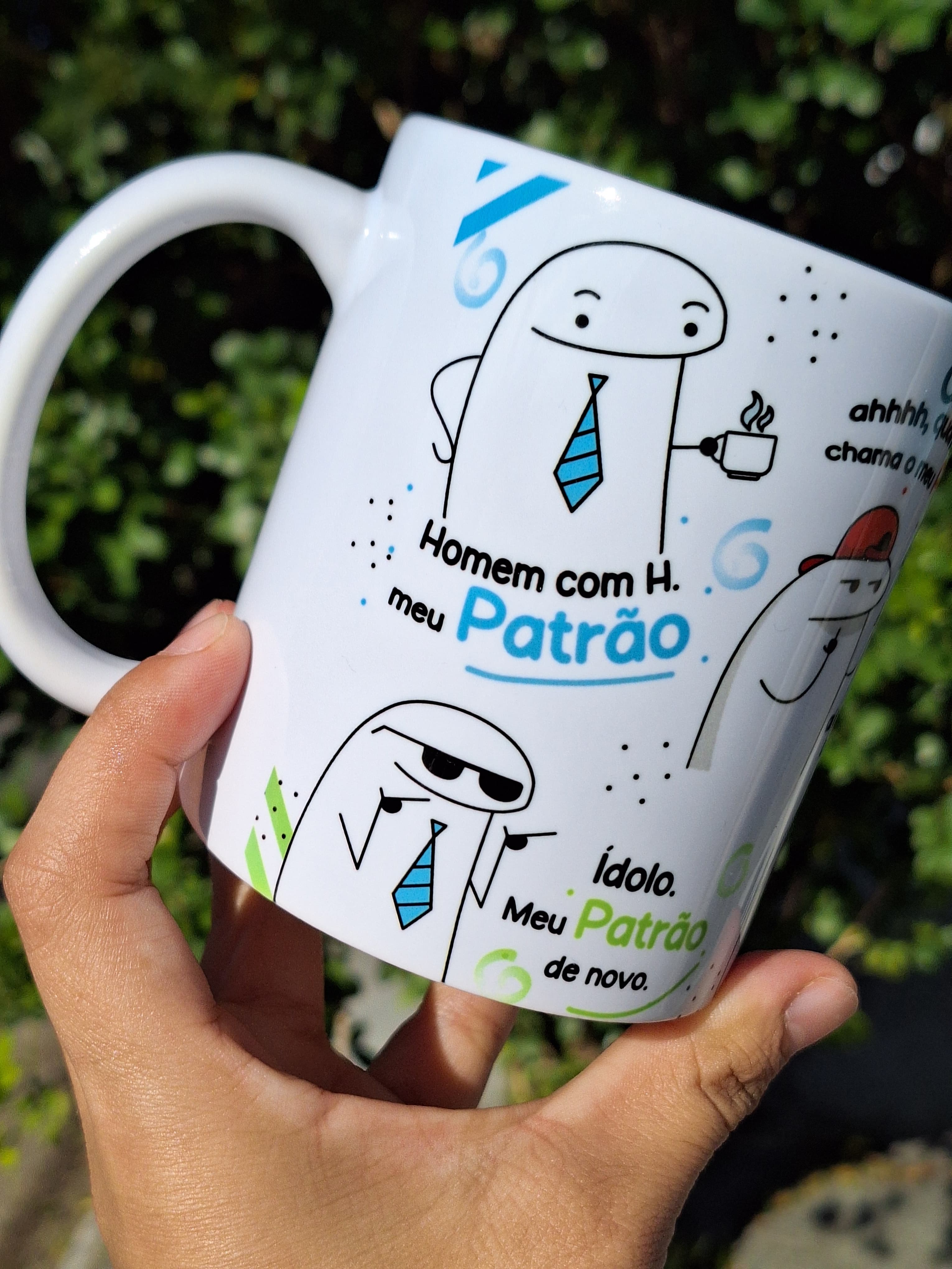 Arte Caneca Flork Homem com H meu Patrão Arquivo em Jpg  1
