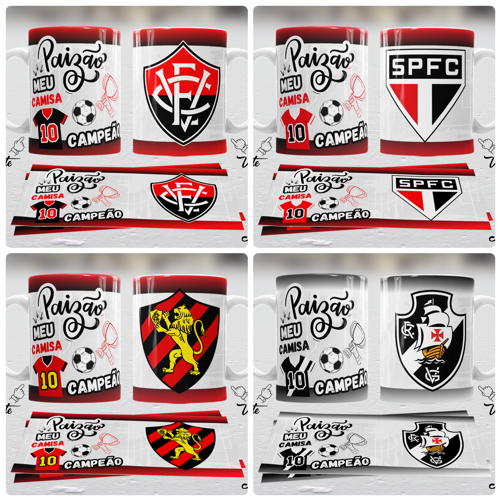 34 Artes para Caneca Times Dia dos Pais Futebol Arquivo Editavel  1