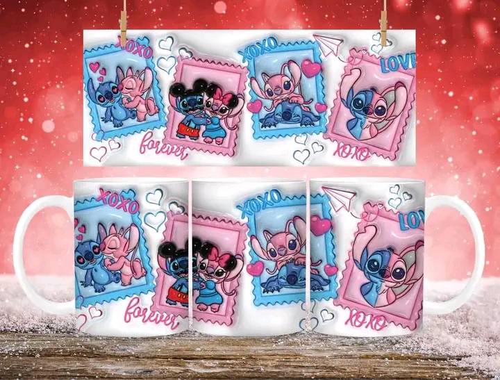 21 Artes para Caneca Inflados Dia dos Namorados Personagens Arquivo em Jpg 8