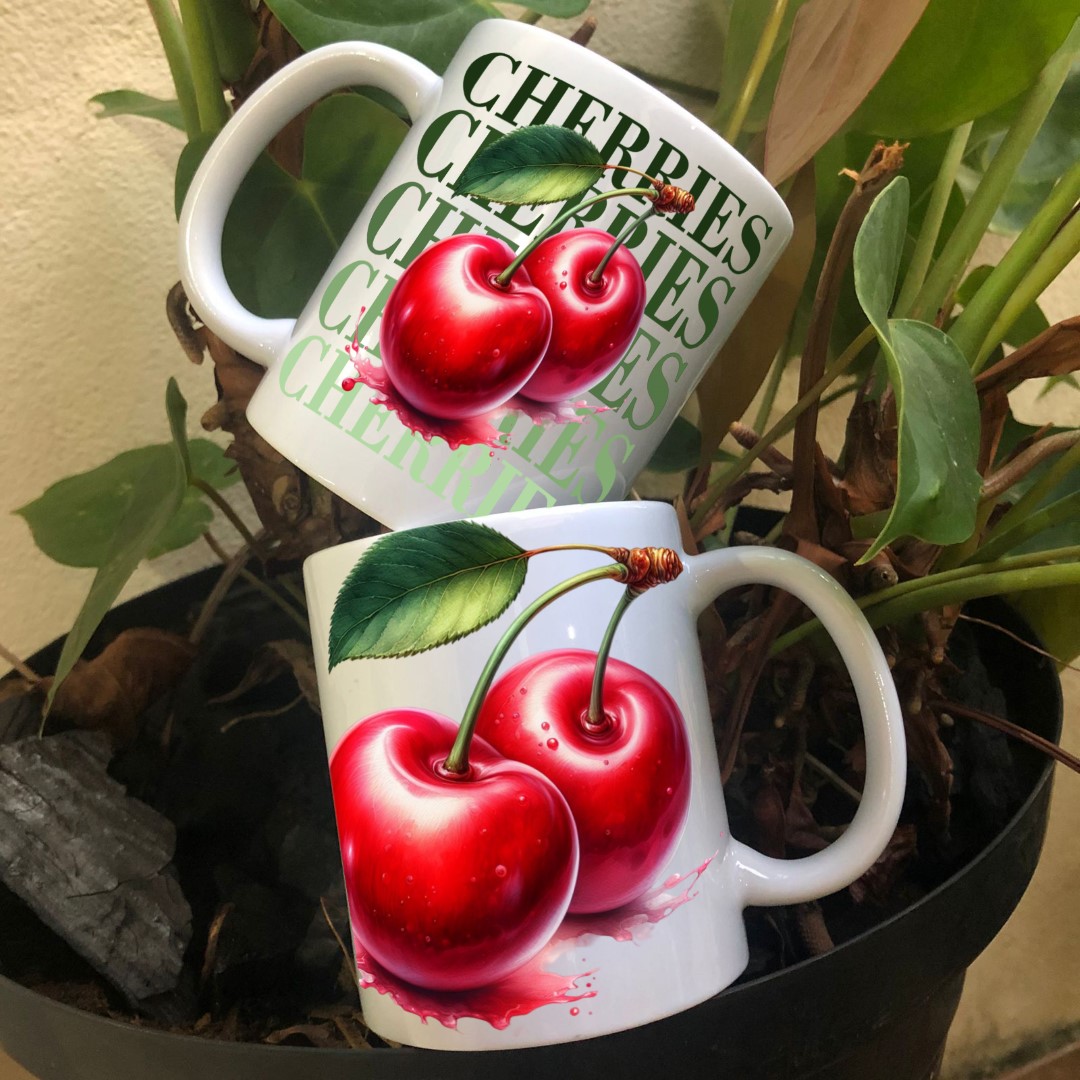 8 Artes para Caneca Cereja Arquivo Editável  1