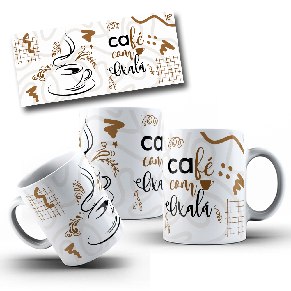 6 Artes para Caneca Café com Oxalá Arquivo em Jpg 3