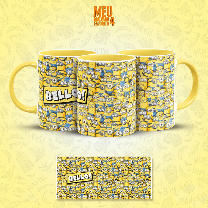 20 Artes para Caneca Meu Malvado Favorito Minions 4 Arquivos em Jpg