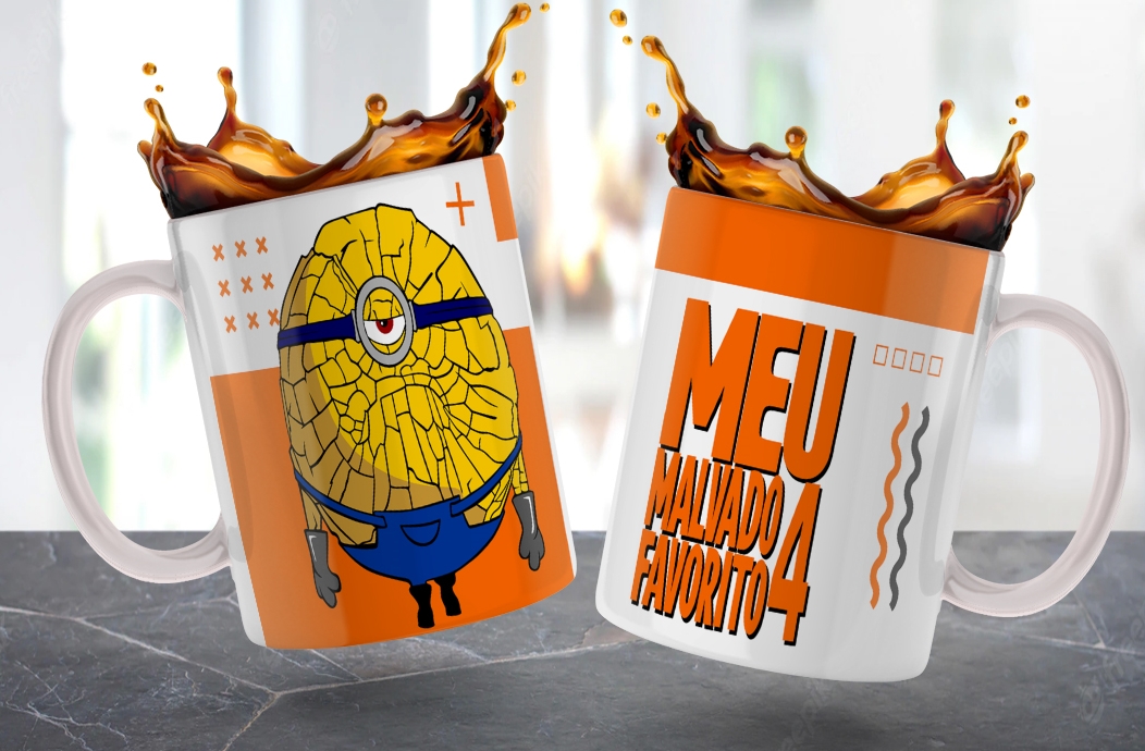 6 Artes para Caneca Meu Malvado Favorito Arquivo em Jpg  4