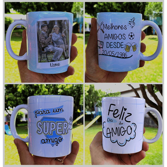 21 Artes para Caneca Amizade Masculino Arquivo Editável