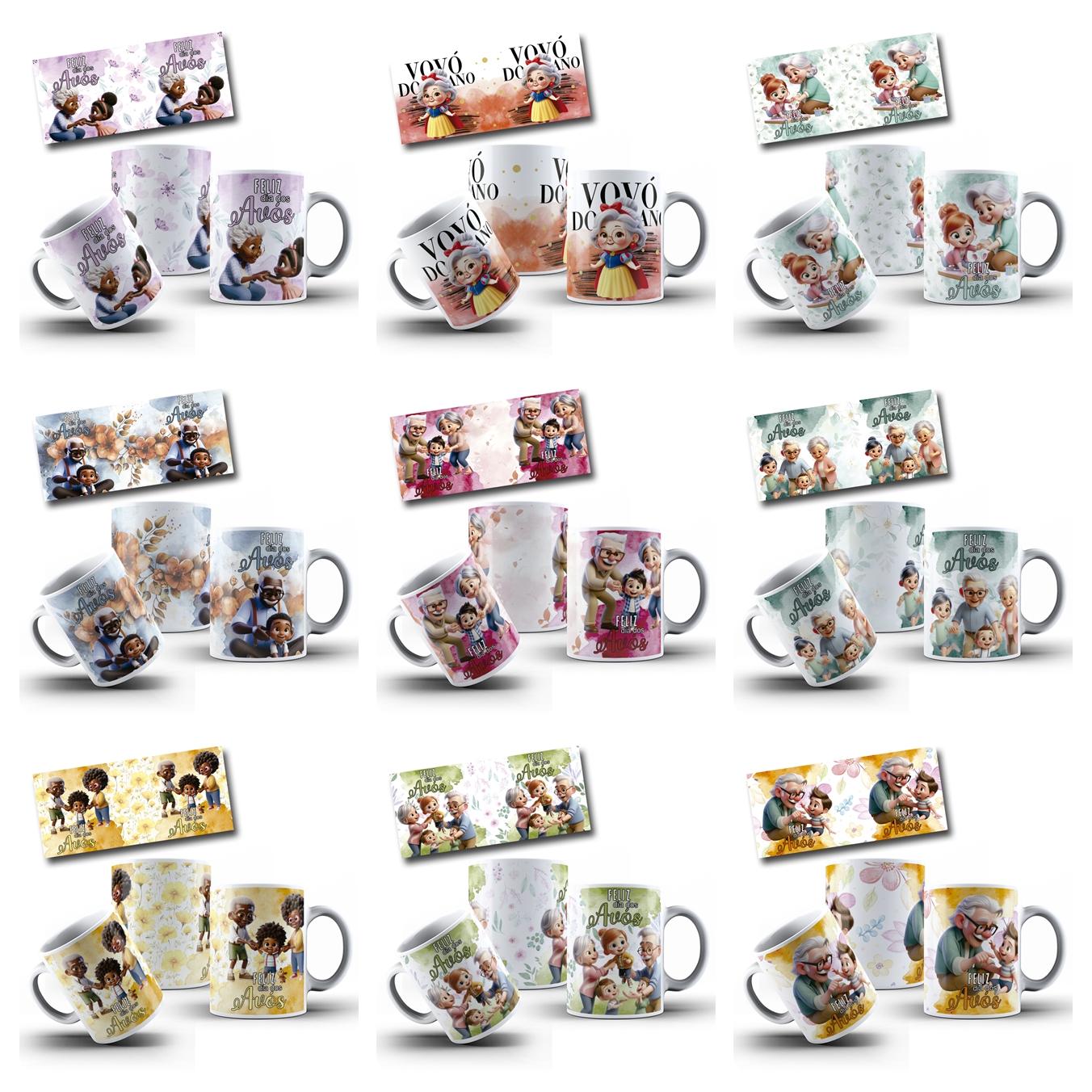 30 Artes para Caneca Dia dos Avós Arquivo Editável 2