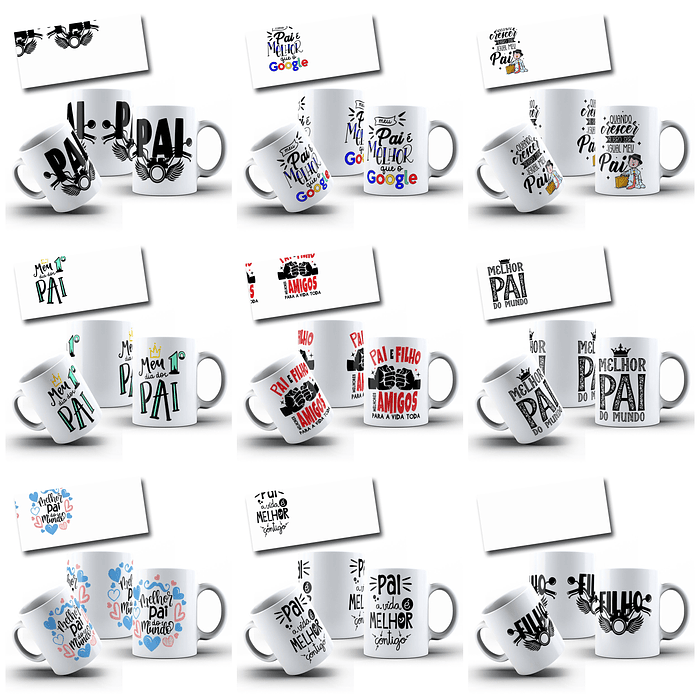 182 Artes para Caneca Dia dos Pais Arquivo em Jpg 