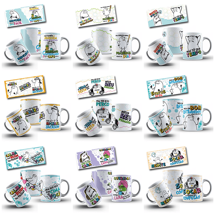 20 Artes para Caneca Gino Flork Sincero V5 Arquivo em Jpg  