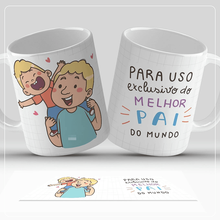 7 Artes para Caneca Dia dos Pais Arquivo em Jpg 