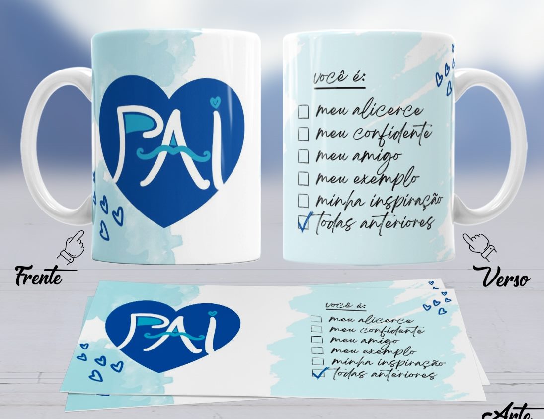 10 Artes para Caneca Dia dos Pais Arquivo em Jpg 4