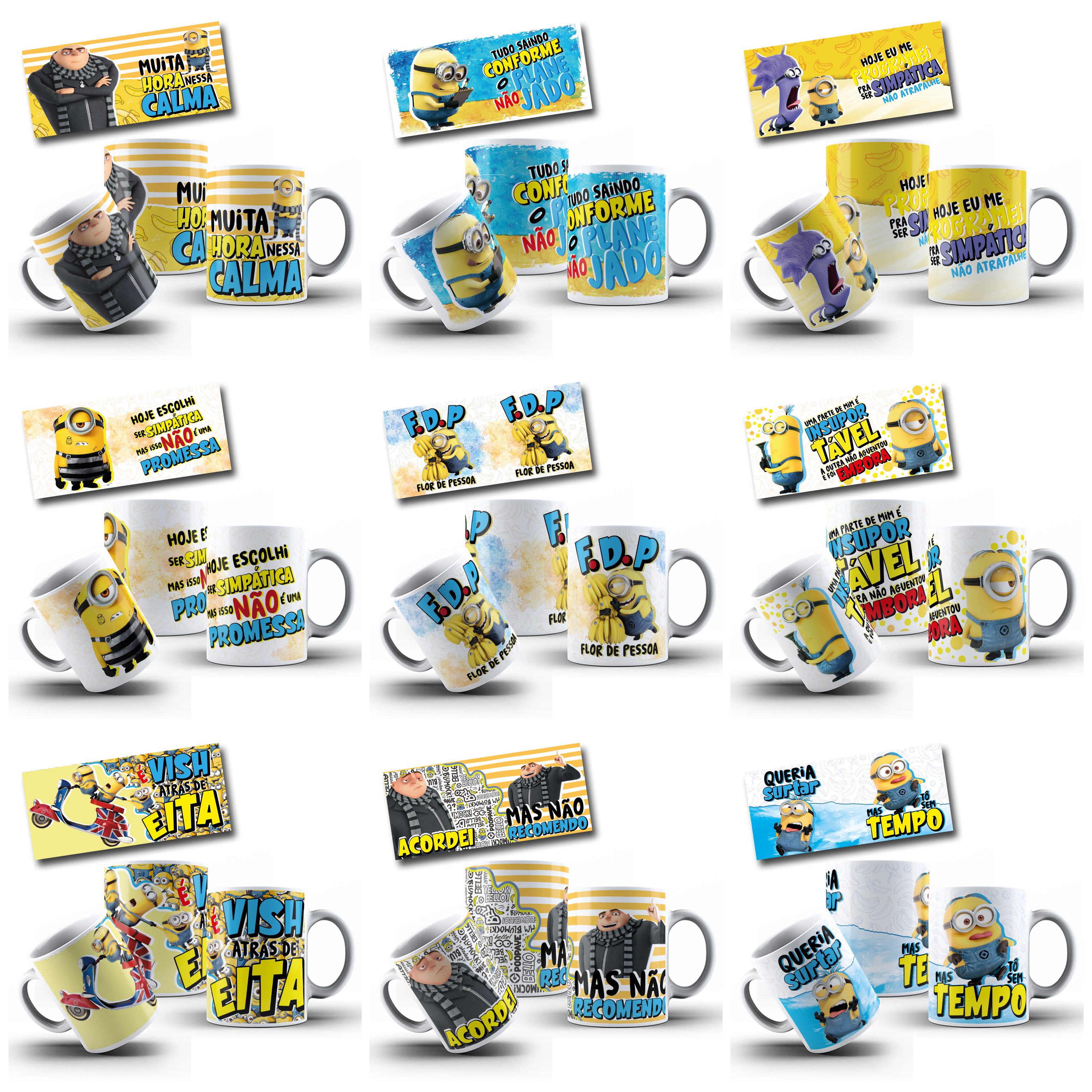 20 Artes para Caneca Minions Sincero Arquivo em Jpg 1