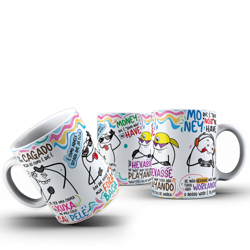 Arte Caneca Flork Eu sou cagado veja só como é que é Arquivo em Jpg 1