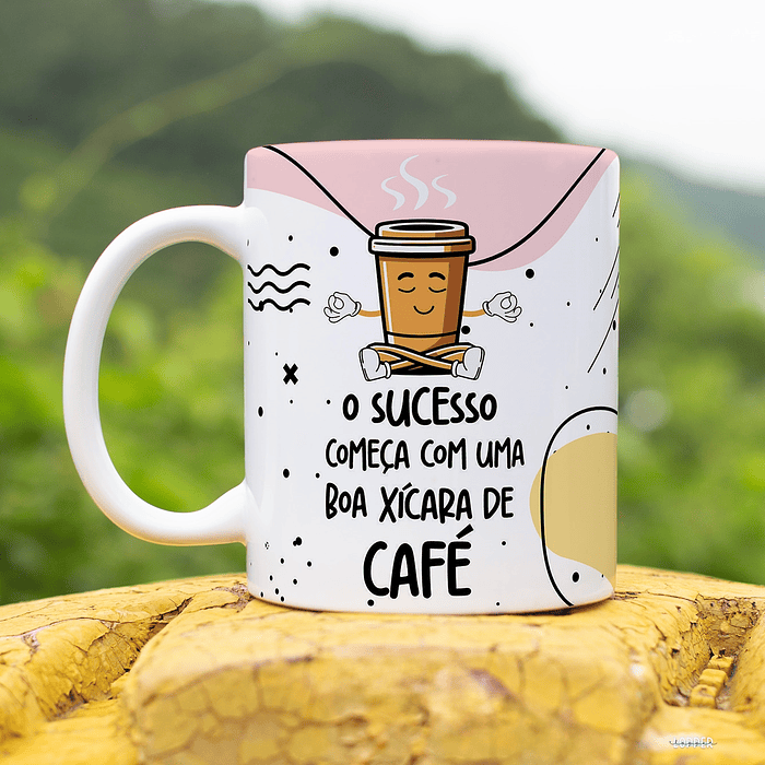 5 Artes para Caneca Frases Café Arquivo Editável