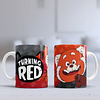 12 Artes para Caneca Turning Red Arquivo Editável 