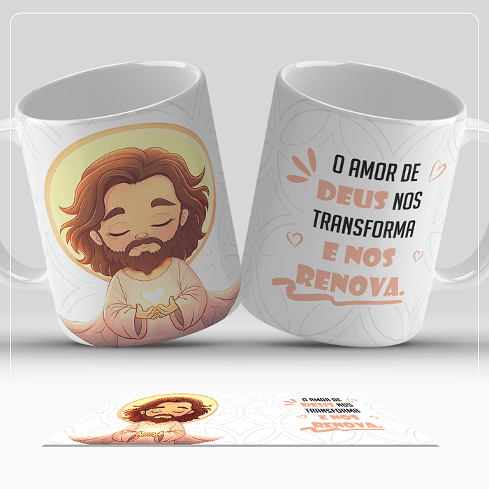 7 Artes para Caneca Frases o amor em Deus Arquivo em Jpg