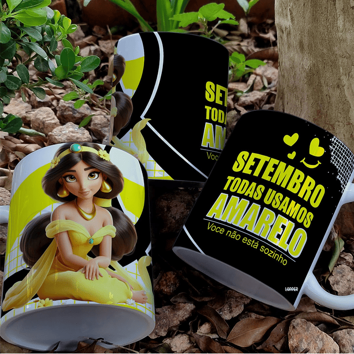 9 Artes para Caneca Setembro Amarelo Arquivo Editável