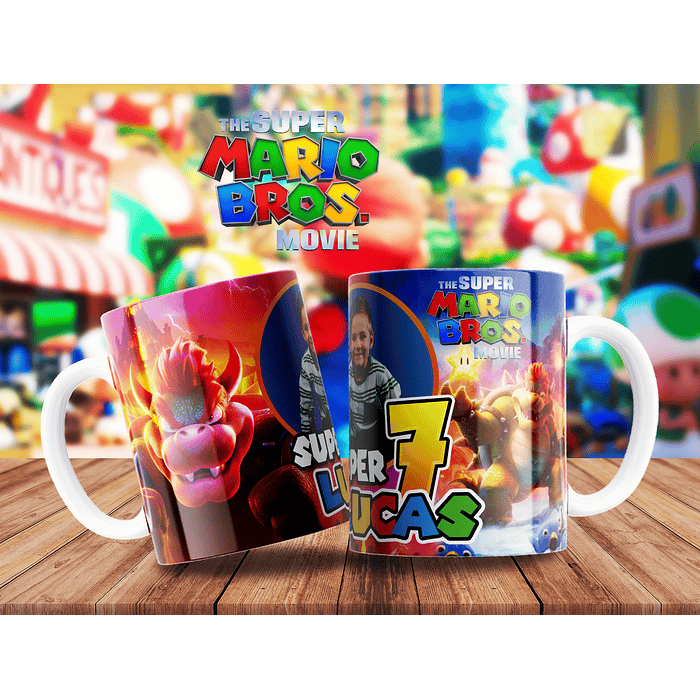 10 Artes para Caneca Super Mario Arquivo Editável 