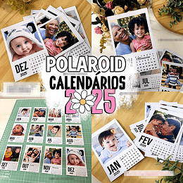 Arquivo Molduras Calendários Polaroide 2025 em Png