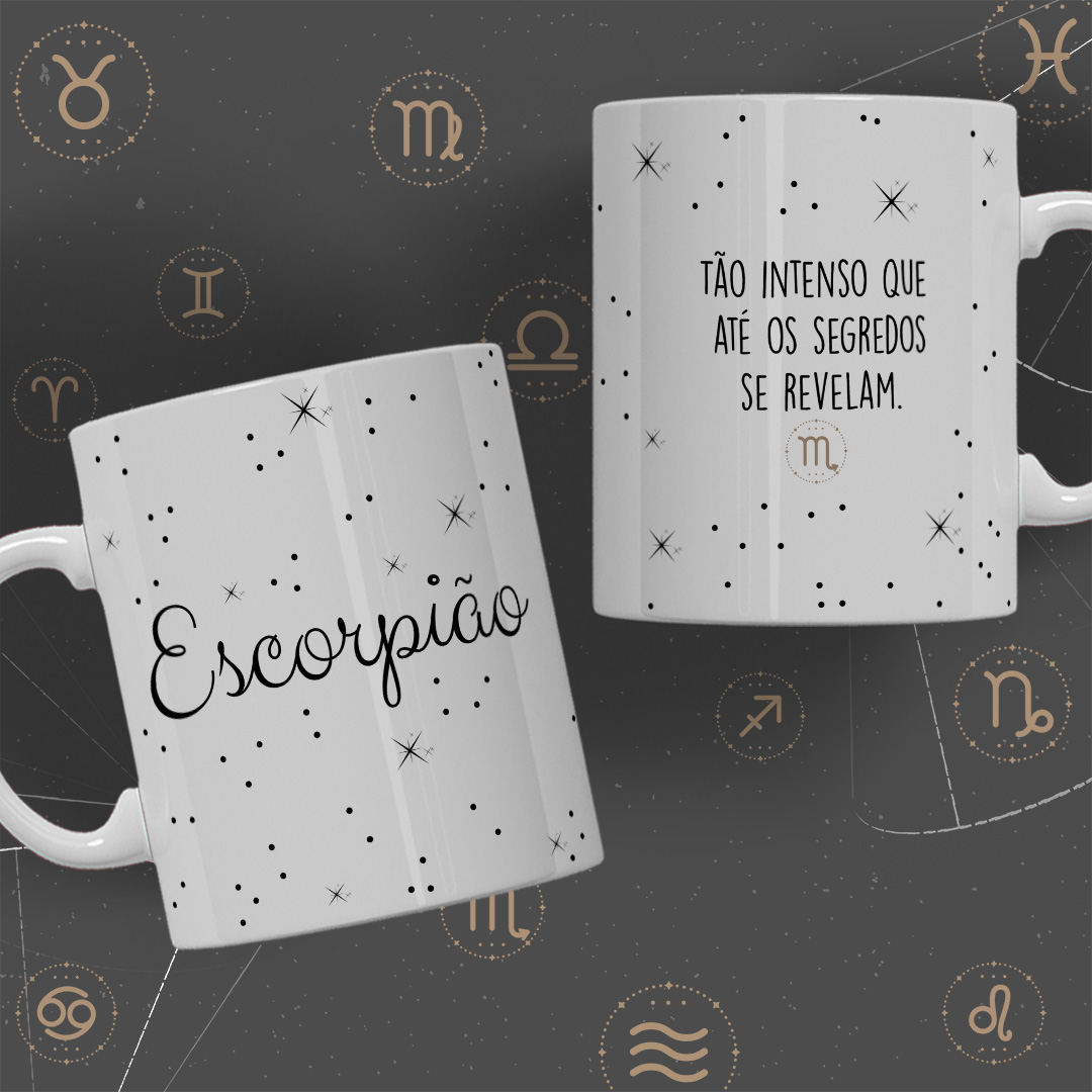 12 Artes para Caneca Signos Minimalista Arquivo Editável  9