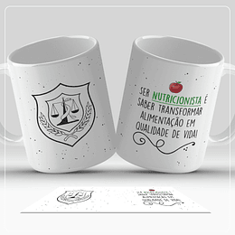 Arte Caneca Profisão Nutricionista Arquivo em Jpg 