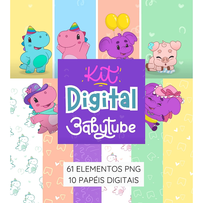 Kit Digital Baby Tube em Png 