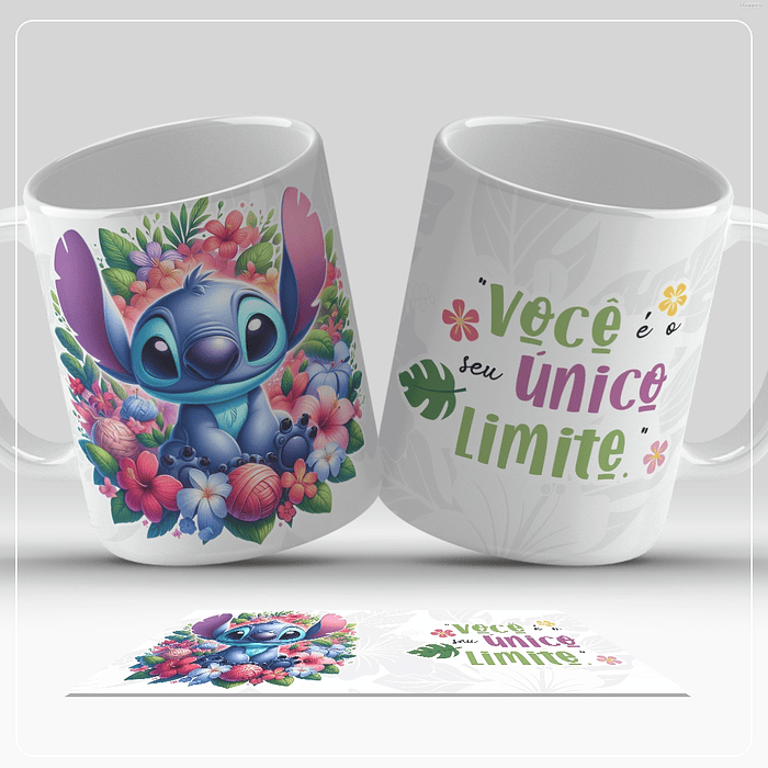 12 Artes para Caneca Stitch e Unicornio Arquivo em Jpg