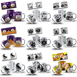 26 Artes Caneca Mais Kit Digital Halloween Arquivo em Jpg