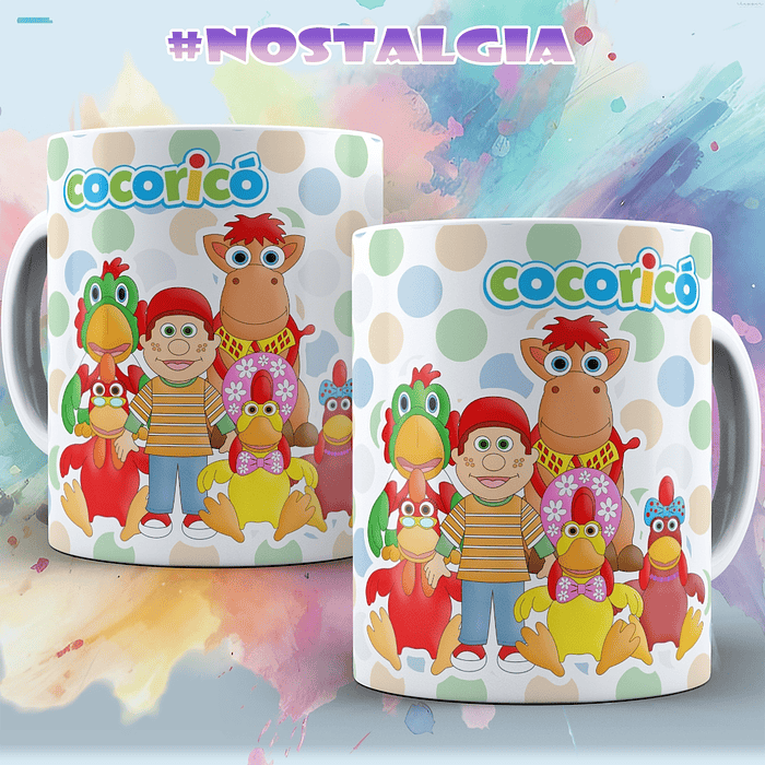 6 Artes Caneca Desenhos Nostalgia Arquivo em Jpg