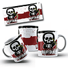 5 Artes para Caneca Dia dos Namorados Love Skull Arquivo Editável