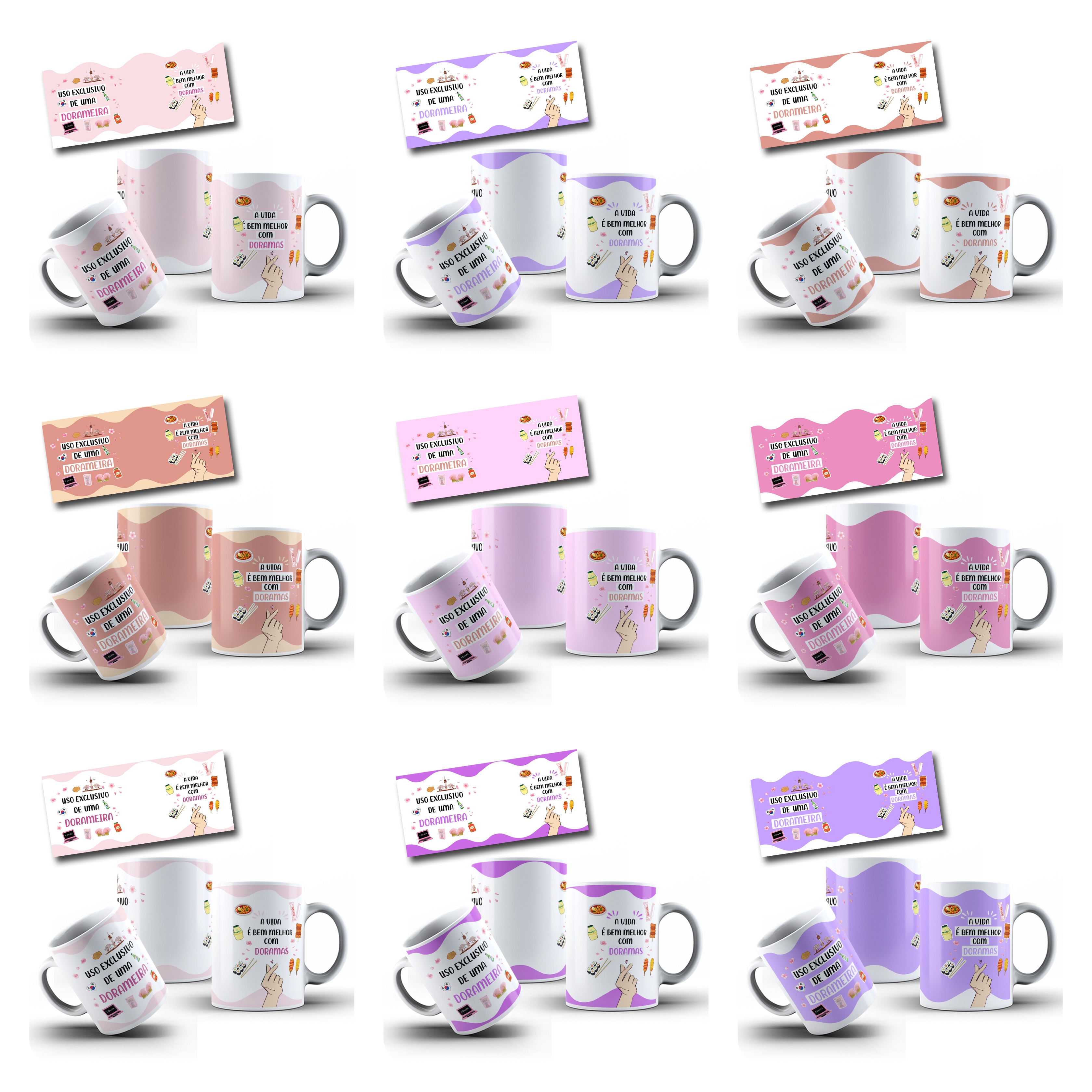 23 Artes para Caneca Uso Exclusivo Dorameira Arquivo em Png   4