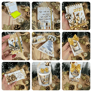 Arquivos de Corte Mimos Prontos Natal Dourado em Pdf  