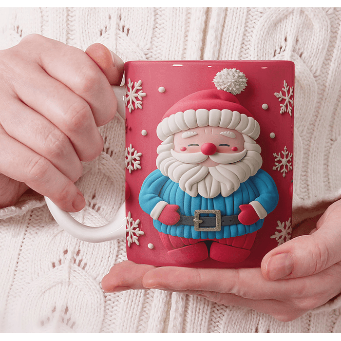 11 Artes para Caneca Natal Cute 3d Arquivo em Jpg