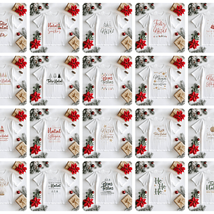 20 Artes para Camisa Natal Arquivo Editável 