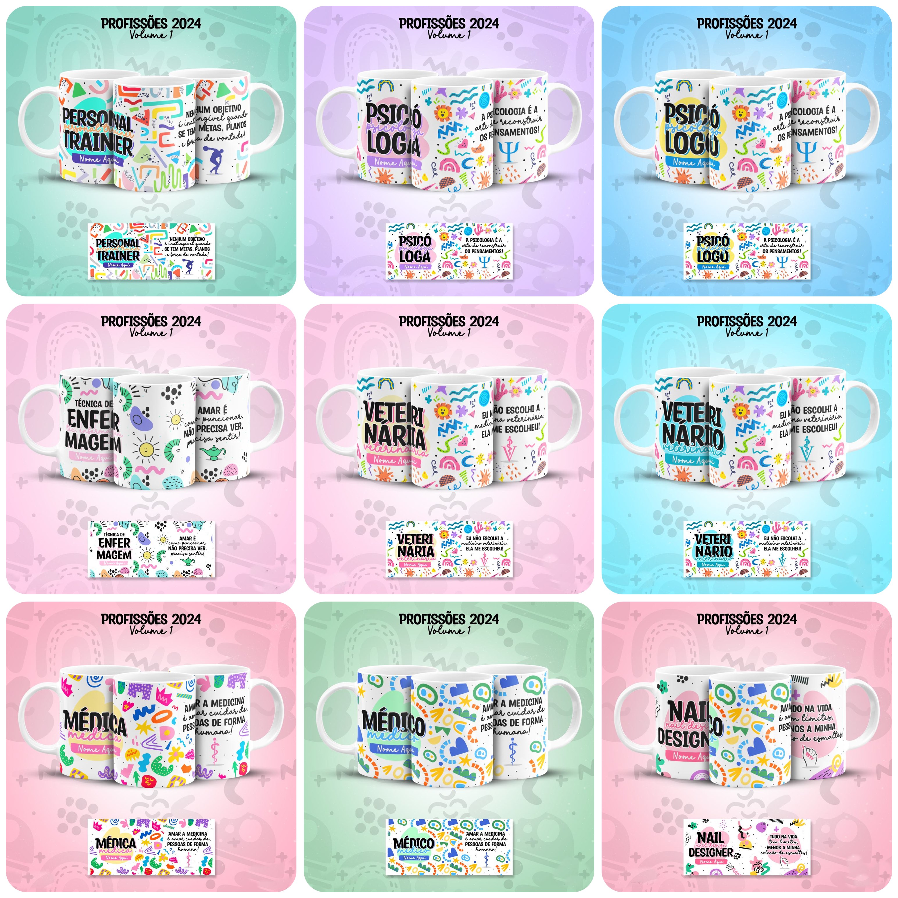 29 Artes para Caneca Profissões Arquivo Jpg 1