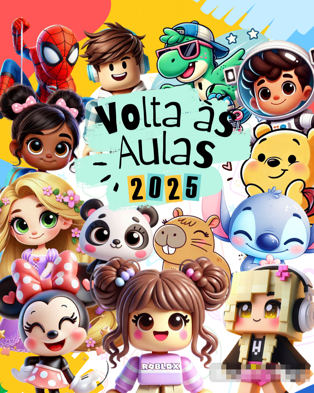 Kit Digital Volta as Aulas Mascotinhos e Personagens 2025 em Png  1