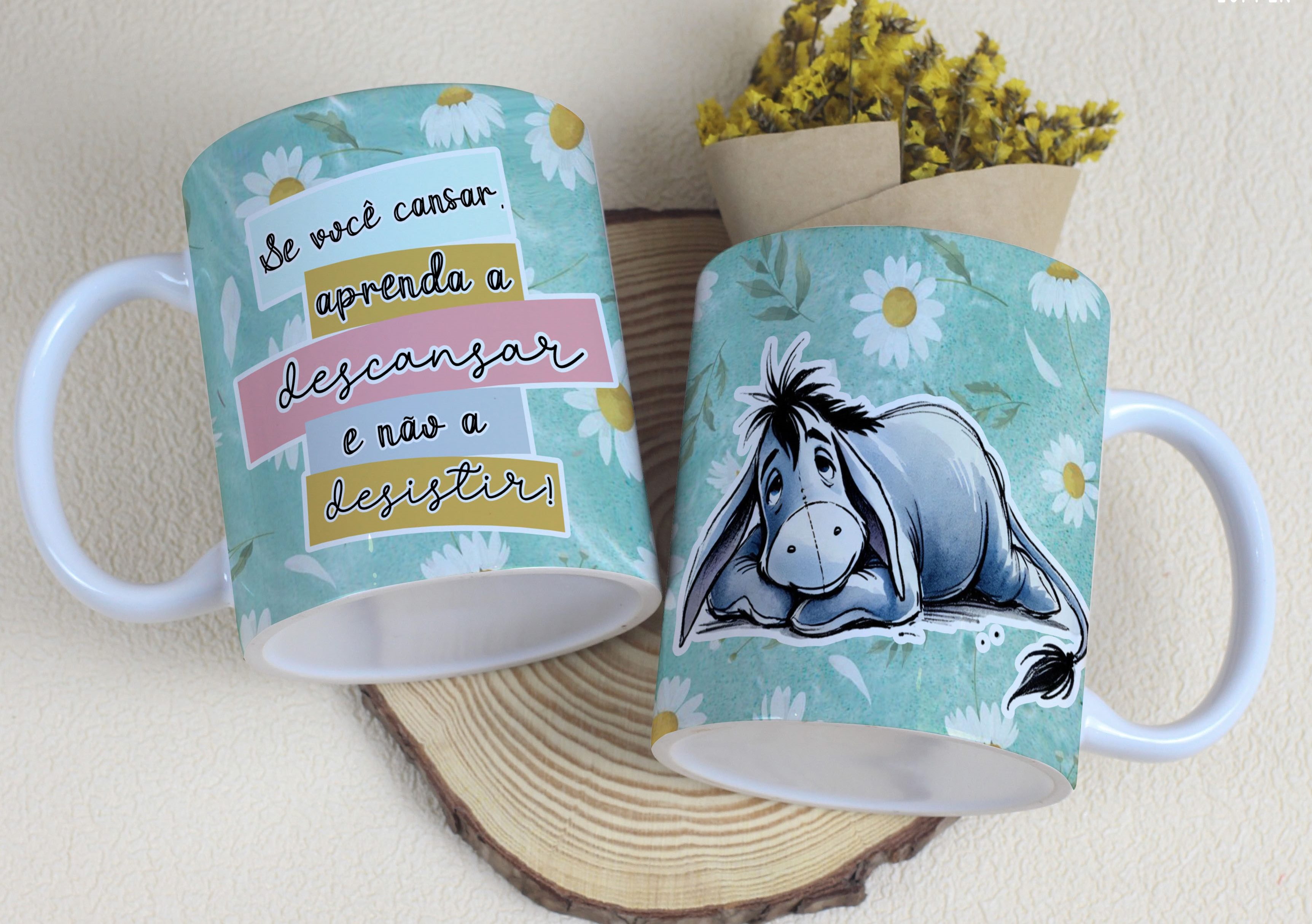 6 Artes para Caneca Ursinho Pooh Arquivo Editável 7