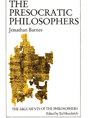 Livro - The Presocratic Philosophers - Jonathan Barnes