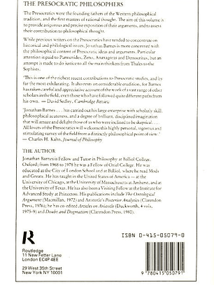 Livro - The Presocratic Philosophers - Jonathan Barnes