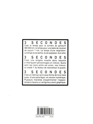 Livro - 3 Secondes - Marc-Antoine Mathieu