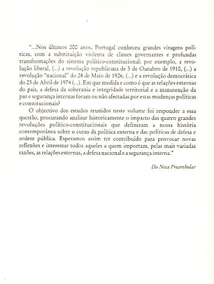 Livro - Revoluções, Política Externa e Política de Defesa em Portugal