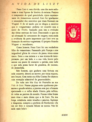 Livro - A Vida de Liszt -