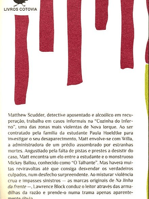 Livro - Na Linha da Frente - Lawrence Block