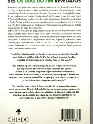 Livro - BES, Os Dias do Fim Revelados - Alexandra Ferreira